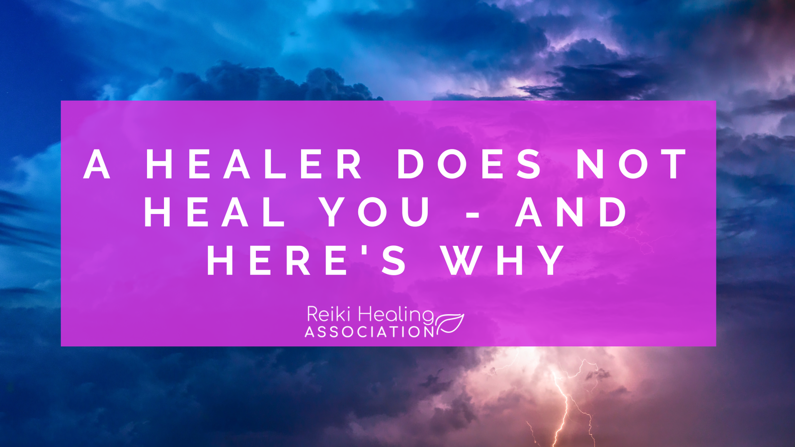 A reiki healer does not heal you - and here's why