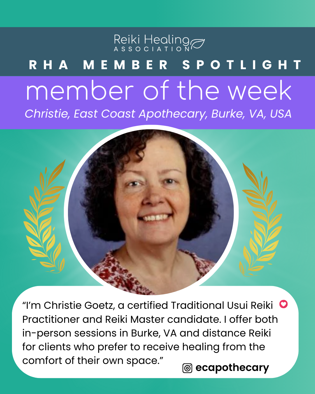RHA Member of the week - Christie G