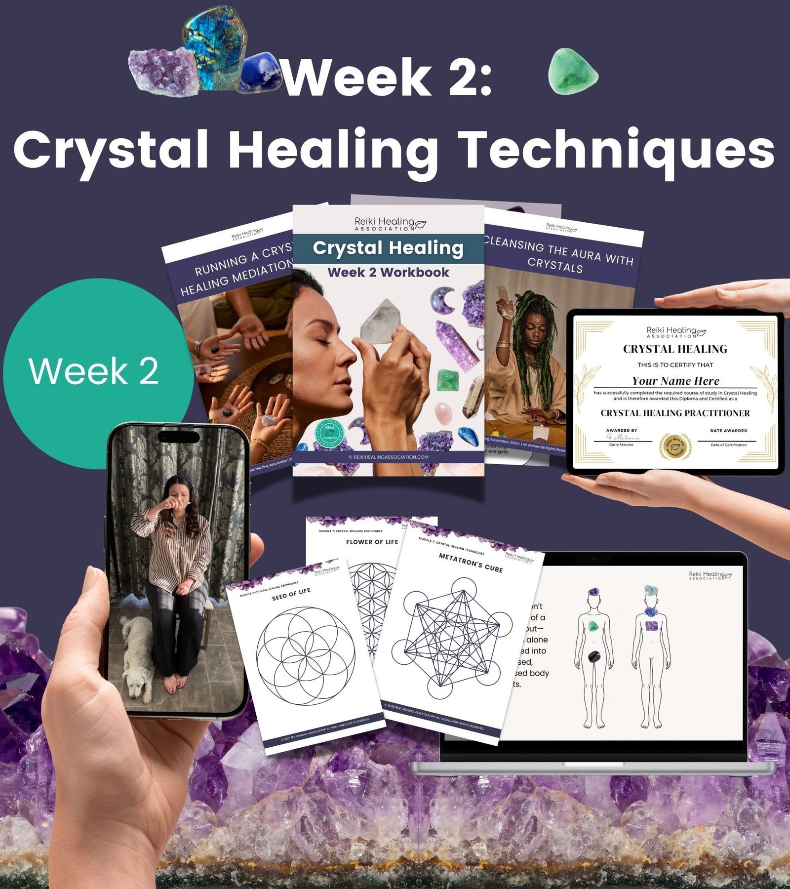 crystal healing reiki healing association