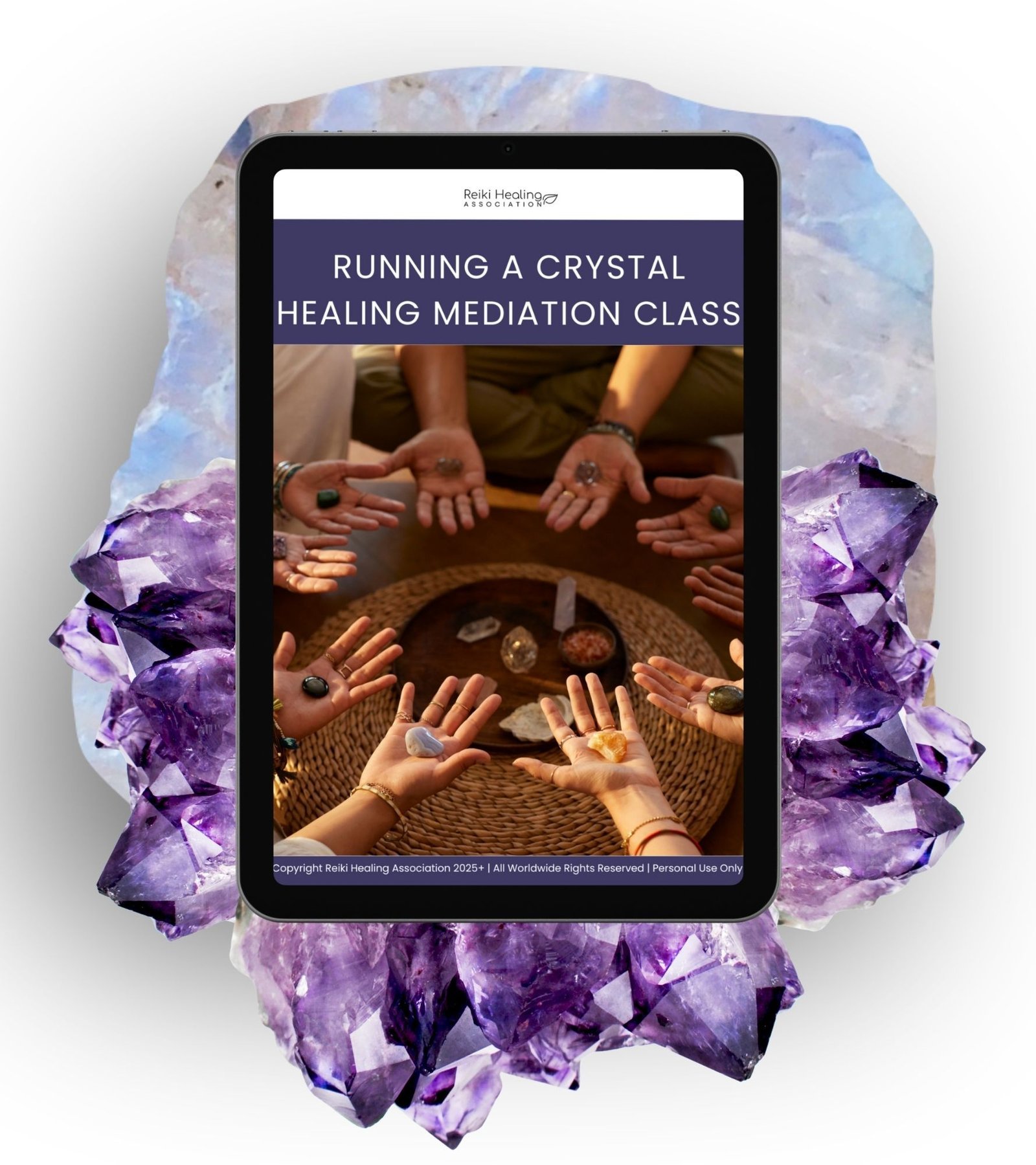 running a crystal healing meditation